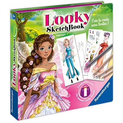 Ravensburger Looky schetsboek fantasie creatieve hobby modetekening styling ontspannen en creatieve activiteit vanaf 6 jaar 20183, wit Ravensburger Looky schetsboek fantasie creatieve hobby modetekening styling ontspannen en creatieve activiteit vanaf 6 jaar 20183, wit
