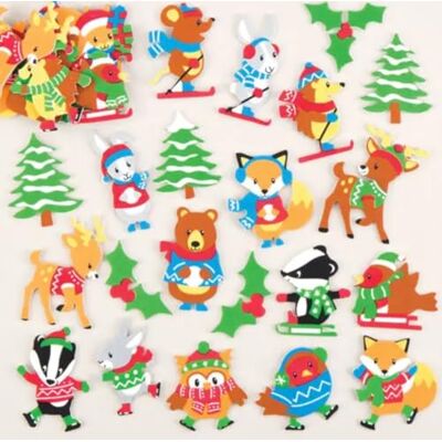 Baker Ross AV453 Mos Winter Bos Stickers 120-Stuk Set Baker Ross AV453 Mos Winter Bos Stickers 120-Stuk Set