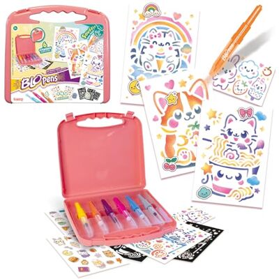 Lansay Blopens Mijn Kawaii-koffer – viltstiften – vanaf 5 jaar Kleur door blazen, harde koffer met geïntegreerde opslag, oneindig herbruikbare motieven, vakantieactiviteit Lansay Blopens Mijn Kawaii-koffer – viltstiften – vanaf 5 jaar Kleur door blazen, harde koffer met geïntegreerde opslag, oneindig herbruikbare motieven, vakantieactiviteit
