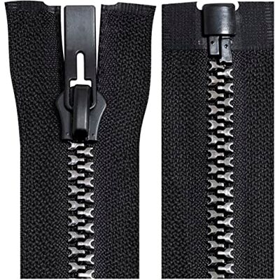AERZETIX C64193 Injecteerbare ritssluiting nr. 8 75 cm zelfsluitende Decoratieve metalen ritssluiting Kleur zwart en zilver Mesh schuifregelaar fournituren kleding naaien AERZETIX C64193 Injecteerbare ritssluiting nr. 8 75 cm zelfsluitende Decoratieve metalen ritssluiting Kleur zwart en zilver Mesh schuifregelaar fournituren kleding naaien