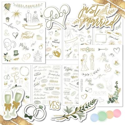 weddlyn ® Stickers voor de bruiloft, 180 stickers voor bruiloftsgastenboek, inspirerende motieven, perfecte boho-stickers voor bruiloftsboek, pastelkleur met glitter (groen) weddlyn ® Stickers voor de bruiloft, 180 stickers voor bruiloftsgastenboek, inspirerende motieven, perfecte boho-stickers voor bruiloftsboek, pastelkleur met glitter (groen)