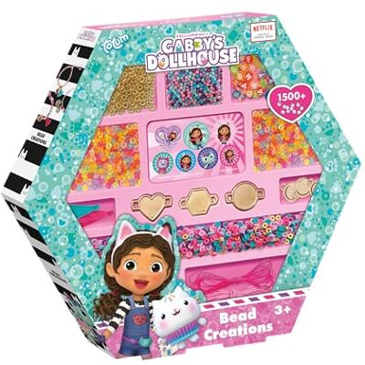Totum CCG Gabby's Knutselset voor kinderen, meer dan 1500 kralen, armbanden en hangers in Gabby's Dollhouse design, creatieve sieradenset vanaf 3 jaar, Mittelgroße Totum CCG Gabby's Knutselset voor kinderen, meer dan 1500 kralen, armbanden en hangers in Gabby's Dollhouse design, creatieve sieradenset vanaf 3 jaar, Mittelgroße