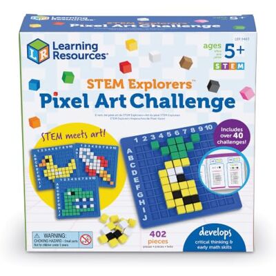 Learning Resources ExplorersPixel Art Challeng Explorers, 402 stuks, vanaf 5 jaar, speelgoed, coderingsbasis voor kinderen, STEM-activiteiten voor de klas, meerkleurig, medium, LER9463 Learning Resources ExplorersPixel Art Challeng Explorers, 402 stuks, vanaf 5 jaar, speelgoed, coderingsbasis voor kinderen, STEM-activiteiten voor de klas, meerkleurig, medium, LER9463