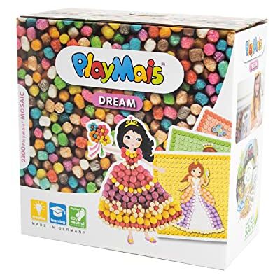 Playmais Mosaic Dream Princess creatieve set om te knutselen voor kinderen vanaf 3 jaar, meer dan 2.300 PlayMaïs en 6 mozaïek-plakfoto's, bevordert creativiteit en fijne motoriek, natuurlijk speelgoed Playmais Mosaic Dream Princess creatieve set om te knutselen voor kinderen vanaf 3 jaar, meer dan 2.300 PlayMaïs en 6 mozaïek-plakfoto's, bevordert creativiteit en fijne motoriek, natuurlijk speelgoed