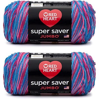 Red Heart Super Saver Jumbo garen, 283 g, acryl, medium gekamd garen nr. 4, 440 m, breien/haken, snoep Red Heart Super Saver Jumbo garen, 283 g, acryl, medium gekamd garen nr. 4, 440 m, breien/haken, snoep