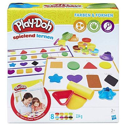 Play-Doh Hasbro Eerste kleuren en vormen klei voor creatief en fantasierijk spelen Play-Doh Hasbro Eerste kleuren en vormen klei voor creatief en fantasierijk spelen