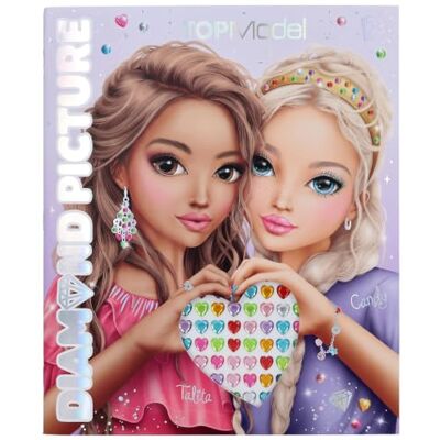 Depesche TOPModel Create Your Diamond Picture Stickerboek Met 24 pagina's met verschillende motieven om te personaliseren, met 2 vellen kleurrijke edelstenen stickers, 14210 Depesche TOPModel Create Your Diamond Picture Stickerboek Met 24 pagina's met verschillende motieven om te personaliseren, met 2 vellen kleurrijke edelstenen stickers, 14210