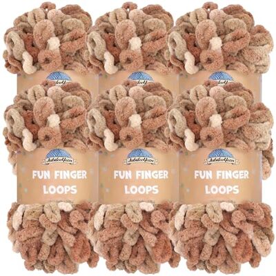 BambooMN JubileeYarn Set van 6 strengen polyester garen met vingerlussen 100 g/Asteria streng BambooMN JubileeYarn Set van 6 strengen polyester garen met vingerlussen 100 g/Asteria streng