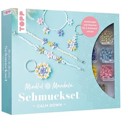 TOPP Mindful Mandala – sieradenset kalm naar beneden. Met handleiding en materiaal voor 5 sieraden: 120 kralen in ronde vorm in 4 kleuren, 220 kralen in verschillende kleuren en maten, sieradenaccessoires (nikkelvrij) TOPP Mindful Mandala – sieradenset kalm naar beneden. Met handleiding en materiaal voor 5 sieraden: 120 kralen in ronde vorm in 4 kleuren, 220 kralen in verschillende kleuren en maten, sieradenaccessoires (nikkelvrij)