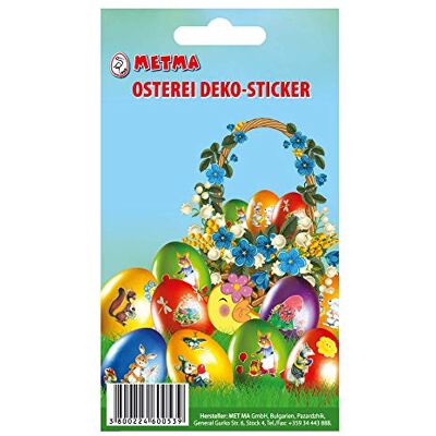 Metma 115 stickers voor paaseieren, bedrukt, meerkleurig, 115 Metma 115 stickers voor paaseieren, bedrukt, meerkleurig, 115