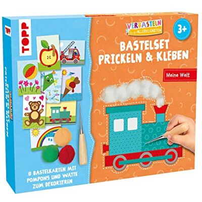 TOPP Gebruik voor allerkleinsten: knutselset prikkels en lijmen. Mijn wereld: handleiding en materiaal voor 8 knutselkaarten incl. Prickelnadel en onderlaag TOPP Gebruik voor allerkleinsten: knutselset prikkels en lijmen. Mijn wereld: handleiding en materiaal voor 8 knutselkaarten incl. Prickelnadel en onderlaag