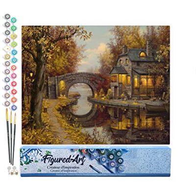 ART Schilderen op nummer voor volwassenen, pensioen en rust – handmatige activiteit, creatieve vrijetijdsset, doe-het-zelf, compleet kunstnummer, 40 x 50 cm zonder houten frame ART Schilderen op nummer voor volwassenen, pensioen en rust – handmatige activiteit, creatieve vrijetijdsset, doe-het-zelf, compleet kunstnummer, 40 x 50 cm zonder houten frame