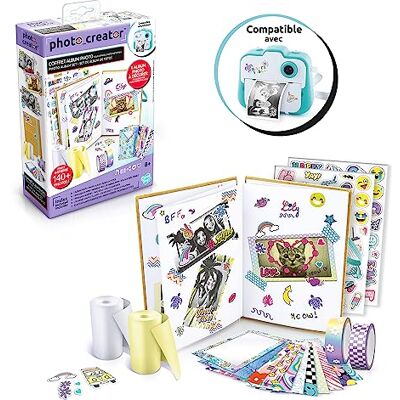 Canal Toys CLK 007-, CLK 007, fotoalbumset voor direct afdrukken, compatibel met Creator-met 2 rollen papier, 2 stickervellen en 20 zelfklevende fotolijsten, meerkleurig Canal Toys CLK 007-, CLK 007, fotoalbumset voor direct afdrukken, compatibel met Creator-met 2 rollen papier, 2 stickervellen en 20 zelfklevende fotolijsten, meerkleurig