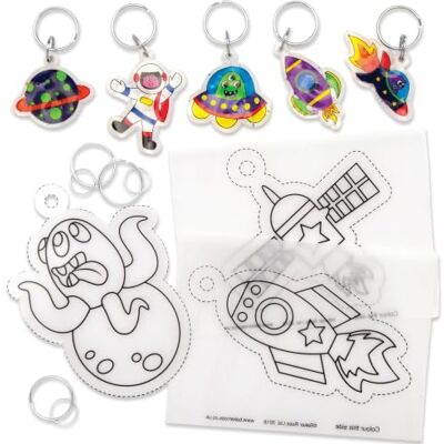 Baker Ross Sleutelhanger zonnestelsel van kunststof (verpakking van 8) knutselen voor kinderen, AW894 Baker Ross Sleutelhanger zonnestelsel van kunststof (verpakking van 8) knutselen voor kinderen, AW894