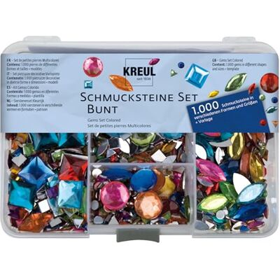 KREUL Hobby Line 1000 stuks kleurrijke decoratieve stenen KREUL Hobby Line 1000 stuks kleurrijke decoratieve stenen