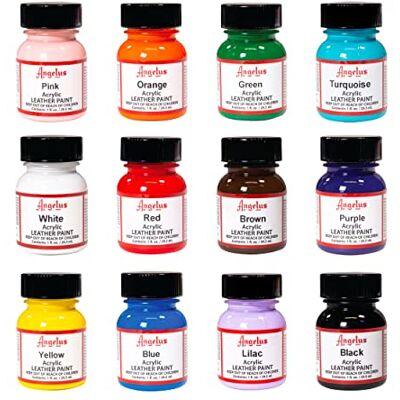 Angelus lederverf, 29,5 ml, 12 stuks Angelus lederverf, 29,5 ml, 12 stuks