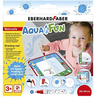Eberhard Faber 524130 524130-Aqua Fun Herbruikbaar schildertapijt met water, 32 x 32 cm Eberhard Faber 524130 524130-Aqua Fun Herbruikbaar schildertapijt met water, 32 x 32 cm