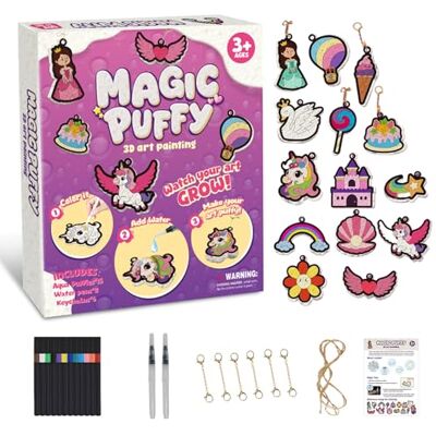 Generic Aqua Puffs 3D Magic Foam Textuurschilderset, 12 kleurpennen, schilderen op nummer kinderen, opblaasbare schilderactiviteit, cadeau voor meisjes en jongens Generic Aqua Puffs 3D Magic Foam Textuurschilderset, 12 kleurpennen, schilderen op nummer kinderen, opblaasbare schilderactiviteit, cadeau voor meisjes en jongens