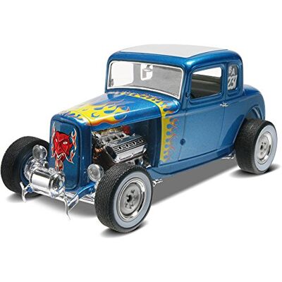 Revell Modelbouwset 1932 Ford 5 Window Coupé I schaal 1:25 I gedetailleerd automodel I ideaal voor modelbouwliefhebbers I ongelakt voor creatief design Revell Modelbouwset 1932 Ford 5 Window Coupé I schaal 1:25 I gedetailleerd automodel I ideaal voor modelbouwliefhebbers I ongelakt voor creatief design