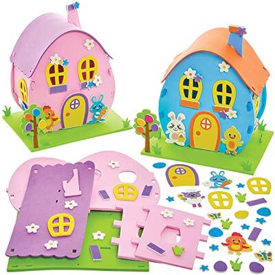 Baker Ross FX524 Easter Egg House Huis Paaseieren Kits Set van 2, Schuim Pasen Decoratiesets. Baker Ross FX524 Easter Egg House Huis Paaseieren Kits Set van 2, Schuim Pasen Decoratiesets.