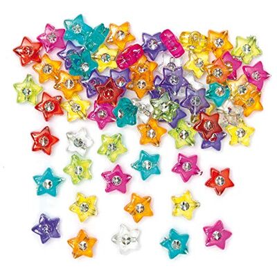 Baker Ross EF565 Star parelvorm met diamant, 300 stuks, 8 mm, maat Baker Ross EF565 Star parelvorm met diamant, 300 stuks, 8 mm, maat