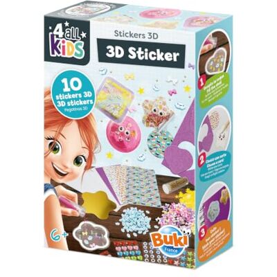 Buki France Buki FK026-set van 10 Kawaii 3D-stickers voor kinderen, maak je eigen stickers met parels en glitter, creatieve set vanaf 6 jaar Buki France Buki FK026-set van 10 Kawaii 3D-stickers voor kinderen, maak je eigen stickers met parels en glitter, creatieve set vanaf 6 jaar