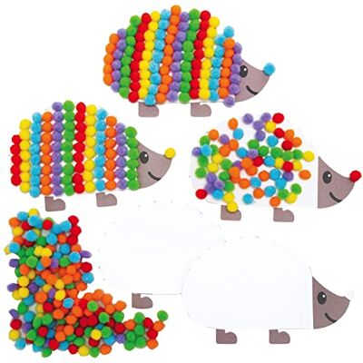 Baker Ross AX167 Set van 5 herfstpompons voor kinderen voor kunst en knutselen voor de herfst, ideaal voor school, thuis, groep of individuele knutselactiviteiten Baker Ross AX167 Set van 5 herfstpompons voor kinderen voor kunst en knutselen voor de herfst, ideaal voor school, thuis, groep of individuele knutselactiviteiten