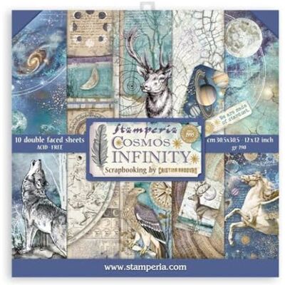 Stamperia International SBBL118 scrapbooking blok oneindigheid meerkleurig 30,5 x 30,5 cm Stamperia International SBBL118 scrapbooking blok oneindigheid meerkleurig 30,5 x 30,5 cm
