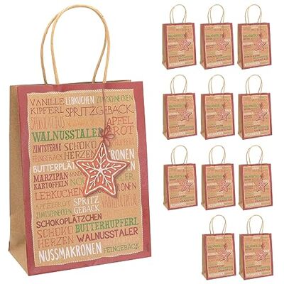 Idena 30333-12 geschenkzakjes van papier, 15 x 20 x 7 cm, 12 stuks Idena 30333-12 geschenkzakjes van papier, 15 x 20 x 7 cm, 12 stuks