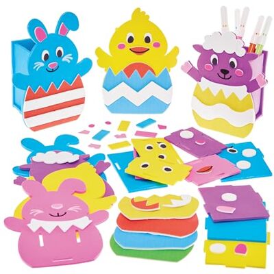 Baker Ross FX968 Pasen Pen Pot Kits – 4 stuks, Pasen Foam Craft Kits voor kinderen (knutselset van schuim voor Pasen) Baker Ross FX968 Pasen Pen Pot Kits – 4 stuks, Pasen Foam Craft Kits voor kinderen (knutselset van schuim voor Pasen)