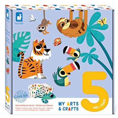 Janod My Arts & Crafts – vanaf 5 jaar – stickers en decoraties – 5 schilderijen – creatieve vrijetijdsset voor kinderen – leren fijne motoriek en concentratie – J07744 Janod My Arts & Crafts – vanaf 5 jaar – stickers en decoraties – 5 schilderijen – creatieve vrijetijdsset voor kinderen – leren fijne motoriek en concentratie – J07744
