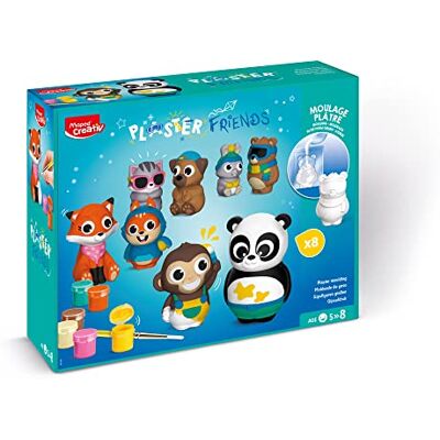 Maped Creativ Plaster Friends Maxi Box – complete set voor het maken van 8 figuren van dierengips – eenvoudig te maken – handmatige en artistieke activiteit vanaf 5 jaar Maped Creativ Plaster Friends Maxi Box – complete set voor het maken van 8 figuren van dierengips – eenvoudig te maken – handmatige en artistieke activiteit vanaf 5 jaar