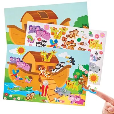 Baker Ross FX938 Noach's Ark Zelfklevende Scènes Set van 5 Religieuze Onderwijs- en Knutselsets voor Kinderen Baker Ross FX938 Noach's Ark Zelfklevende Scènes Set van 5 Religieuze Onderwijs- en Knutselsets voor Kinderen