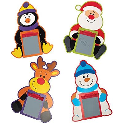 Baker Ross FX394 Mini-kerstkleurblokken, 10 stuks, kleine adventskalendergeschenken, kerstman, cadeaus voor kinderen Baker Ross FX394 Mini-kerstkleurblokken, 10 stuks, kleine adventskalendergeschenken, kerstman, cadeaus voor kinderen