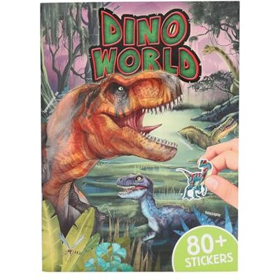 Depesche 13207 Dino World-Book 20 geïllustreerde achtergrond voor het maken van dinosaurusmotieven, inclusief 6 pagina's papieren stickers en Puffy stickers, papier, meerkleurig, eenheidsmaat Depesche 13207 Dino World-Book 20 geïllustreerde achtergrond voor het maken van dinosaurusmotieven, inclusief 6 pagina's papieren stickers en Puffy stickers, papier, meerkleurig, eenheidsmaat