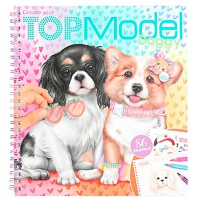 Depesche 12164 Topmodel Create Your Doggy, 40 motieven om honden te maken, kleurboek met stickervel, meerkleurig Depesche 12164 Topmodel Create Your Doggy, 40 motieven om honden te maken, kleurboek met stickervel, meerkleurig