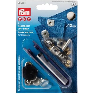 Prym Nietjes en haarspelden. broeken en rokken staal 13 mm arg/bruin Prym Nietjes en haarspelden. broeken en rokken staal 13 mm arg/bruin