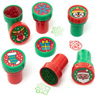 Baker Ross FC199 Stempelkussen voor kinderen, van schuimrubber, motief kerstmotief, 12 stuks, schuimrubberen stempelkussen, voor kinderen, stempelkussen, creatieve vrije tijd Baker Ross FC199 Stempelkussen voor kinderen, van schuimrubber, motief kerstmotief, 12 stuks, schuimrubberen stempelkussen, voor kinderen, stempelkussen, creatieve vrije tijd