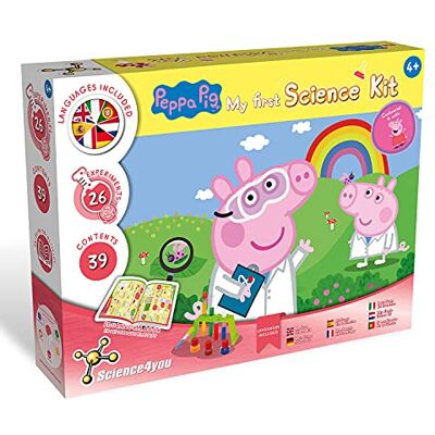 Science4you Eerste wetenschappelijke set met Peppa Pig voor kinderen vanaf 4 jaar – creatieve werkplaats, 26 wetenschappelijke experimenten: zeepbellen, tuinset voor kinderen, educatieve spelletjes voor kinderen van 4 tot 8 jaar Science4you Eerste wetenschappelijke set met Peppa Pig voor kinderen vanaf 4 jaar – creatieve werkplaats, 26 wetenschappelijke experimenten: zeepbellen, tuinset voor kinderen, educatieve spelletjes voor kinderen van 4 tot 8 jaar