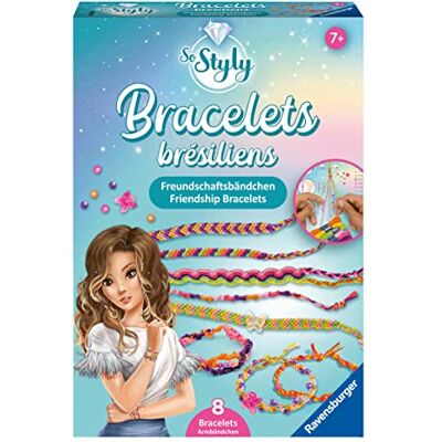 Ravensburger – So Styly – Braziliaanse armbanden – creatieve hobby – sieraden maken – armbanden – vriendschapsarmbanden – 8 prestaties – 6 kleuren garen – vanaf 7 jaar – 18376 – Franse versie Ravensburger – So Styly – Braziliaanse armbanden – creatieve hobby – sieraden maken – armbanden – vriendschapsarmbanden – 8 prestaties – 6 kleuren garen – vanaf 7 jaar – 18376 – Franse versie