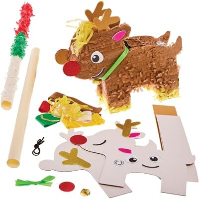 Baker Ross FX644 Pinata Rendier Kit 1 set, kerstpiñata knutselset voor kinderen Baker Ross FX644 Pinata Rendier Kit 1 set, kerstpiñata knutselset voor kinderen