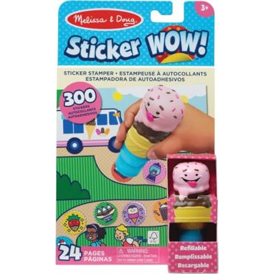 Melissa & Doug Sticker Wow! Activiteitenblok met 24 pagina's en stickerstempel, 300 stickers, fidget speelgoed verzamelfiguur voor kunstwerk, ijs, FSC-gecertificeerd Melissa & Doug Sticker Wow! Activiteitenblok met 24 pagina's en stickerstempel, 300 stickers, fidget speelgoed verzamelfiguur voor kunstwerk, ijs, FSC-gecertificeerd