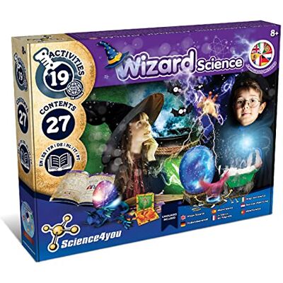 Science4you Wetenschap van tovenaars Magische set met 19 activiteiten: maak een kristallen bol en gebruik een toverstaf, goochelaarsspel wetenschappelijke educatieve sets voor kinderen van 8 jaar Science4you Wetenschap van tovenaars Magische set met 19 activiteiten: maak een kristallen bol en gebruik een toverstaf, goochelaarsspel wetenschappelijke educatieve sets voor kinderen van 8 jaar