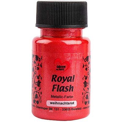 Ideen mit Herz Royal Flash Metallic acrylverf, 50 ml, kerstrood Ideen mit Herz Royal Flash Metallic acrylverf, 50 ml, kerstrood