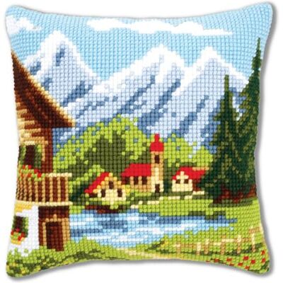 Vervaco Kruissteek Kit Volledige Kussen Set BERGVILLAGE Decoratie Handmatig Borduurwerk Kit Volwassen Kunst Creatief Cadeau DIY ca. 40 x 40 cm Cross Stitch Borduurwerk Vervaco Kruissteek Kit Volledige Kussen Set BERGVILLAGE Decoratie Handmatig Borduurwerk Kit Volwassen Kunst Creatief Cadeau DIY ca. 40 x 40 cm Cross Stitch Borduurwerk