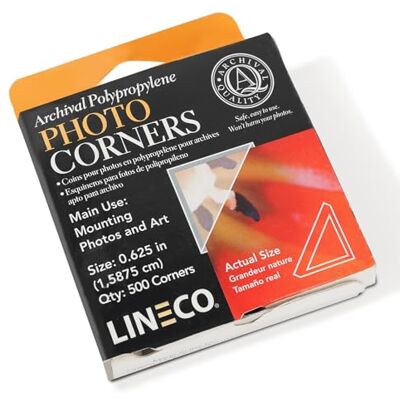 Lineco Polypropyleen Photo Mounting Corners 500/Pkg-Clear .625 Lineco Polypropyleen Photo Mounting Corners 500/Pkg-Clear .625