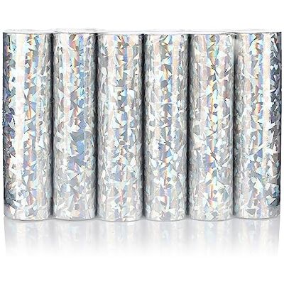 KarneLux Set van 6 slingers "zilver glitter metallic" feestdecoratie voor verjaardagen, bruiloften en Nieuwjaar KarneLux Set van 6 slingers "zilver glitter metallic" feestdecoratie voor verjaardagen, bruiloften en Nieuwjaar