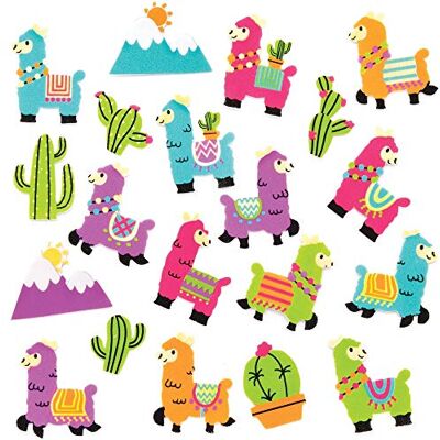 Baker Ross Lamas Schuimstofstickers, 120-delige set Baker Ross Lamas Schuimstofstickers, 120-delige set