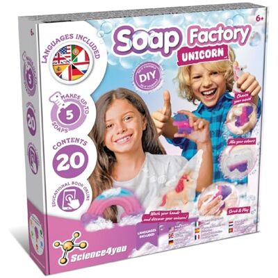 Science4you Eenhoorn Lab Zeep Maken Kit voor Kinderen Maak Je Eigen Zeep Met Eenhoorn Speelgoed Binnenin, Lichtgevende Eenhoorn Knutselsets voor Meisjes Jongens Science4you Eenhoorn Lab Zeep Maken Kit voor Kinderen Maak Je Eigen Zeep Met Eenhoorn Speelgoed Binnenin, Lichtgevende Eenhoorn Knutselsets voor Meisjes Jongens