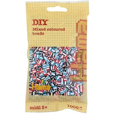 Hama Creatieve midi-zak met kralen 1, 207-91, tweekleurig meerkleurig 3, 1000 stuks Hama Creatieve midi-zak met kralen 1, 207-91, tweekleurig meerkleurig 3, 1000 stuks